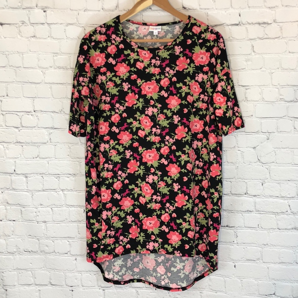 LulaRoe Perfect T Flowers with Unicorns SIZE XS